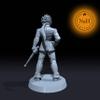 ToysCentral Basics Terry Shadowswift | Baton Monk or Fighter miniature for Tabletop games like D&D and War Gaming| Dungeons and Dragons Mini | RN estudio No Base, Gray view 3