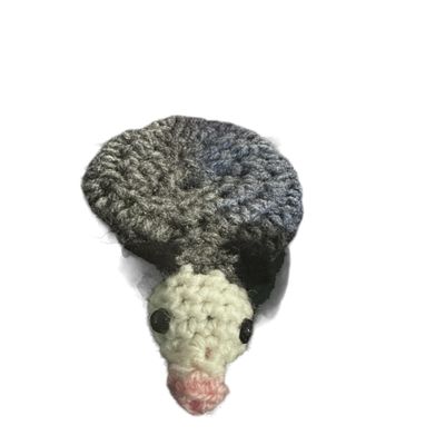 Nora the Opossum Donut Fidget Toy keychain (Black Ears)