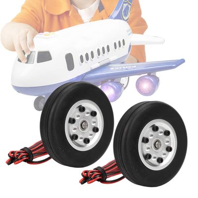 Fydun 65mm Rubber Tires Wheel Brake System with 4mm Axle Shaft for RC Airplane Applied Family