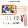 3 in 1 Montessori Wooden Beads Sequencing Toy Set & Lacing Beads, Matching Shape Stacker, & Stacking Blocks with Box for 3 4 5 6 Year Old Toddler, STEM Preschool Learning Gift for Kids Boy/Girl view 2