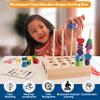 3 in 1 Montessori Wooden Beads Sequencing Toy Set & Lacing Beads, Matching Shape Stacker, & Stacking Blocks with Box for 3 4 5 6 Year Old Toddler, STEM Preschool Learning Gift for Kids Boy/Girl view 4