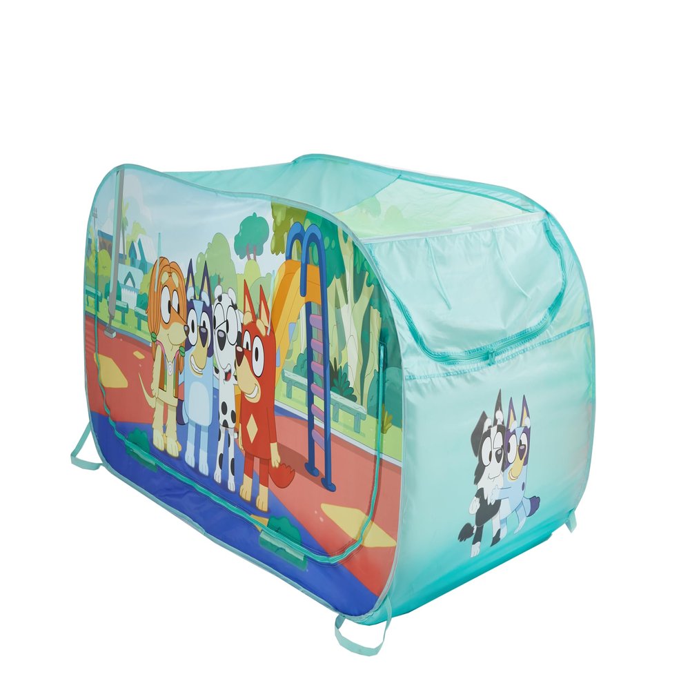 Bluey 2 in 1 Kids Pop Up Play Tent and Twin Bed Tent for Pretend and Imaginative Play