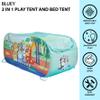 Bluey 2 in 1 Kids Pop Up Play Tent and Twin Bed Tent for Pretend and Imaginative Play view 2