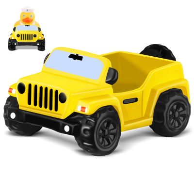 ANGGIKO 3.5 Inch Yellow Car Toy Match Most 2 in Rubber Ducks, Ducks for Jeeps, Vehicle Toys for Car Dashboard Decorations Accessory Rubber Duck Collection, Valentines Day Gifts for Kids Party Favors