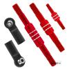 RCHuiWow RC Turnbuckles Camber Links Upgrades Part for 1/10 Slash 2WD(VXL),Rustler 2WD(VXL),Stampede 2WD(VXL),Bandit 2WD(VXL),Alloy Aluminium Adjustable Turnbuckles Links Hops up,7pcs,Red view 3