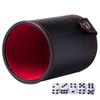 VICASKY 2sets Leather Dice Cup Set Double-Layer Storage Pu Leather Shaker for Ktv and Bars Includes Dice Lightweight and Compact Design view 1