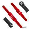 RCHuiWow RC Aluminium Turnbuckles Camber Links Upgrades Part for 1/10 Big Rock V3 3S BLX,1/8 Typhon 3S BLX,Typhon Mega 550,Alloy Tie Rods & Turnbuckles Hops Up,Red view 3