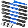 RCHuiWow RC Aluminium Turnbuckles Camber Links Upgrades Part for 1/10 Big Rock V3 3S BLX,1/8 Typhon 3S BLX,Typhon Mega 550,Alloy Tie Rods & Turnbuckles Hops Up,Navy Blue view 1