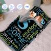 Evulum Personalized Toddler Nap Mat for Daycare Kids Sleeping Bag with Pillow and Blanket for Preschool Kindergarten, Custom Name Monogrammed Nap Mats Large Soft Black view 3