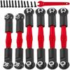 RCHuiWow Alloy Aluminium RC Turnbuckles Camber Links Upgrades Part 1/8 Typhon 3S BLX,Typhon Mega 550,for 1/10 Big Rock V3 3S BLX(Only V3),Turnbuckles & Tie Rods Hop-up,6pcs,Red view 1