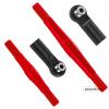 RCHuiWow Alloy Aluminium RC Turnbuckles Camber Links Upgrades Part 1/8 Typhon 3S BLX,Typhon Mega 550,for 1/10 Big Rock V3 3S BLX(Only V3),Turnbuckles & Tie Rods Hop-up,6pcs,Red view 3