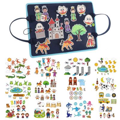 SmoothNovelty 12 Pack Flannel Felt Board Stories Set with a Foldable Board for Preschool Activities Boys Girls(Nursery Rhymes)