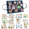 SmoothNovelty 12 Pack Flannel Felt Board Stories Set with a Foldable Board for Preschool Activities Boys Girls(Nursery Rhymes) view 1