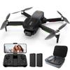 LYOOGO 1080P Camera Drone for Adults, Brushless Motor FPV Foldable Quadcopter with 2 Batteries for 50 Mins Flight, One-Key Start, Altitude Hold, 360 Flip, Carrying Case view 1