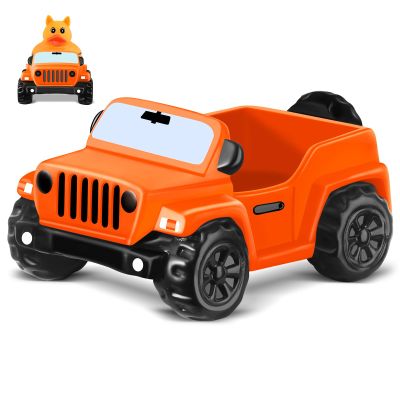 ANGGIKO 3.5 Inch Orange Car Toy Match Most 2 in Rubber Ducks, Ducks for Jeeps, Vehicle Toys for Car Dashboard Decorations Accessory Rubber Duck Collection, Valentines Day Gifts for Kids Party Favors