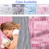 Evulum Personalized Toddler Nap Mat for Daycare Kids Girls Sleeping Bag with Pillow and Blanket for Preschool Kindergarten, Custom Name Monogrammed Nap Mats Pink 02 view 2