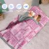 Evulum Personalized Toddler Nap Mat for Daycare Kids Girls Sleeping Bag with Pillow and Blanket for Preschool Kindergarten, Custom Name Monogrammed Nap Mats Pink 02 view 3