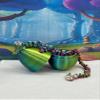 3D Printed Mushroom Dragon with Dragon Egg, Articulated Dragon, 12" Red Yellow Blue Mushroom Dragon, Fidget ADHD Desk Toy D025-RYB-CLS view 4