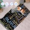 Evulum Personalized Toddler Nap Mat for Daycare Kids Sleeping Bag with Pillow and Blanket for Preschool Kindergarten, Custom Name Monogrammed Nap Mats Large Soft Black 02 view 3