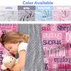 Evulum Personalized Toddler Nap Mat for Daycare Kids Girls Sleeping Bag with Pillow and Blanket for Preschool Kindergarten, Custom Name Monogrammed Nap Mats Pink view 2