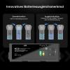 200W DJI Air 3/3S Battery Charger Hub 3-Channel Parallel Fast Charging Dual USB-C Input for DJI Air 3/3S Drone/RC, App Control/Storage/Discharge/LED Display view 3
