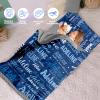 Evulum Personalized Toddler Nap Mat for Daycare - Kids Boys Sleeping Bag with Pillow and Blanket for Preschool Kindergarten, Custom Name Monogrammed Nap Mats Easy Carry Blue view 3