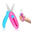 Safety Scissors for Kids, Retractable Small Scissors for Toddler Craft Ages 3-5 2-4 1-3, Cute Toddler Craft Preschool-Pink view 1