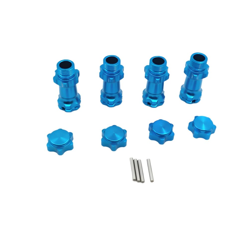 4Pack JGGZONE Aluminum 17mm Wheel Hex Hub 30mm Extension Adapter Drive Hub with 12mm Anti-Dust Cap Compatible with HPI HSP Axial Traxxa 1/8 RC Car Buggy Monster Truck