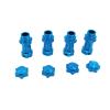 4Pack JGGZONE Aluminum 17mm Wheel Hex Hub 30mm Extension Adapter Drive Hub with 12mm Anti-Dust Cap Compatible with HPI HSP Axial Traxxa 1/8 RC Car Buggy Monster Truck view 2