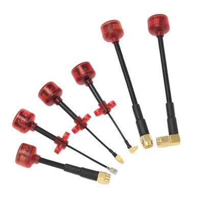 RUSH Cherry FPV 5.8G 1.2dBi Circular Polarization Antenna RHCP LHCP SMA UFL MMCX-J MMCX-JW Connector Adapter for Racing Drones (105mm Angle SMA RHCP)
