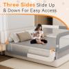 Abdtech Bed Rail for Toddlers: Foldable & Stable - 78.74 x 78.74 x 59.06 Designed for Queen Size Beds - Bed Rail Guard with Steady U-Shape Base for Toddlers, Baby, Kids view 2