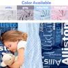 Evulum Custom Toddler Nap Mat for Daycare Kids Boys Sleeping Bag with Pillow and Blanket for Preschool Kindergarten, Eatra Large Personalized Name Monogrammed Nap Mats Blue 03 view 2