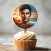 Clarent - Custom Cupcake Toppers, Fun Face Cutout Dessert Cake Topper, Personalized Photo Head Cutout, Magnet, Great Decoration for Birthday, Best for Mini Cupcakes - Set of 60 view 2