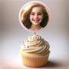 Clarent - Custom Cupcake Toppers, Fun Face Cutout Dessert Cake Topper, Personalized Photo Head Cutout, Magnet, Great Decoration for Birthday, Best for Mini Cupcakes - Set of 60 view 3