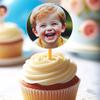 Clarent - Custom Cupcake Toppers, Fun Face Cutout Dessert Cake Topper, Personalized Photo Head Cutout, Magnet, Great Decoration for Birthday, Best for Mini Cupcakes - Set of 60 view 4