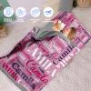 Evulum Personalized Toddler Nap Mat for Daycare - Kids Girls Sleeping Bag with Pillow and Blanket for Preschool Kindergarten, Extra Large Custom Name Monogrammed Nap Mats Pink view 3