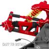 RCMYou Aluminum Turnbuckles Camber Links Upgrades Part for 1/10 Slash/Stampede/Rustler/Bandit 4x4 4WD VXL,Alloy Turnbuckles Camber Links Hops Up,Red view 3