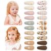 YLEN YHXX 20 PCS Mini Baby Barrettes 1.5 Inches Cute Floral Print Toddler Hair Clips Non Slip Wrapped Girls Hair Accessories view 1