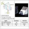 50x50x50mm Optical Glass Triangular Lsosceles K9 Prism with Reflecting Film Optics view 4