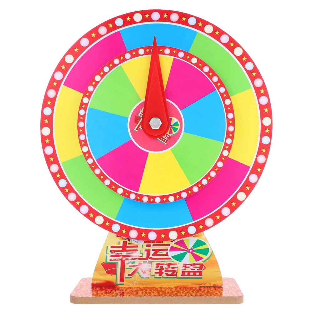 Alipis Diy Rotating Prize Wheel Double Blank Lottery Spinner for Parties Game Nights Celebrations and Fun Raffle Game Prop Slots for Endless Excitement