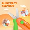 Safety Scissors for Kids, Retractable Small Scissors for Toddler Craft Ages 3-5 2-4 1-3, Cute Toddler Craft Preschool-Orange view 2