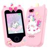 Nikuku Kids Smart Phone for Girls, Toddler Christmas Birthday Gifts for 3-8 Year Old, Childrens Pretend Cell Phones with Puzzle Games, 2.8" Touchscreen Learning Play Toy with Dual Camera(Pink) view 1