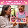 TOMLEON Princess Dolls Playset  6 Mini Princess Dolls with Colorful Gowns, Crowns & Jewelry  Fantasy Role Play Set for Kids with Elegant Dresses, Accessories & Royal-Themed Box  Gift for Ages 3+ view 2