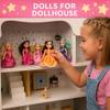 TOMLEON Princess Dolls Playset  6 Mini Princess Dolls with Colorful Gowns, Crowns & Jewelry  Fantasy Role Play Set for Kids with Elegant Dresses, Accessories & Royal-Themed Box  Gift for Ages 3+ view 3