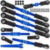 BRCatWPark RC Turnbuckles Camber Links Upgrades Part for 1/10 Slash 4X4 VXL/Rustler 4X4 VXL/Stampede 4X4 VXL/Bandit 4WD VXL,Aluminum Adjustable Turnbuckles Hop-Up,Navy Blue view 1