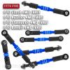 BRCatWPark RC Turnbuckles Camber Links Upgrades Part for 1/10 Slash 4X4 VXL/Rustler 4X4 VXL/Stampede 4X4 VXL/Bandit 4WD VXL,Aluminum Adjustable Turnbuckles Hop-Up,Navy Blue view 2