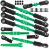 BRCatWPark RC Turnbuckles Camber Links Upgrades Part for 1/10 Slash 4X4 VXL/Rustler 4X4 VXL/Stampede 4X4 VXL/Bandit 4WD VXL,Aluminum Adjustable Turnbuckles Hop-Up,Green view 1