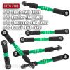 BRCatWPark RC Turnbuckles Camber Links Upgrades Part for 1/10 Slash 4X4 VXL/Rustler 4X4 VXL/Stampede 4X4 VXL/Bandit 4WD VXL,Aluminum Adjustable Turnbuckles Hop-Up,Green view 2