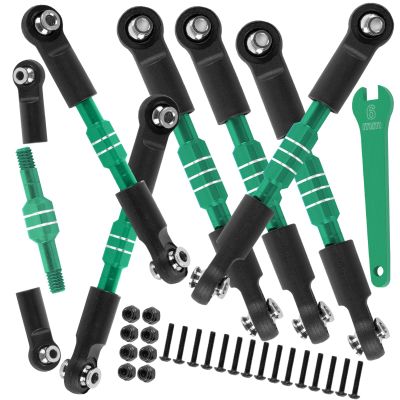 BRCatWPark Aluminum Turnbuckles Camber Links Upgrades Part for 1/10 Slash 2WD VXL/Rustler 2WD VXL/Bandit 2WD VXL/Stampede 2WD VXL,RC Alloy Adjustable Turnbuckles Hop-Up,Green