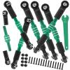 BRCatWPark Aluminum Turnbuckles Camber Links Upgrades Part for 1/10 Slash 2WD VXL/Rustler 2WD VXL/Bandit 2WD VXL/Stampede 2WD VXL,RC Alloy Adjustable Turnbuckles Hop-Up,Green view 1